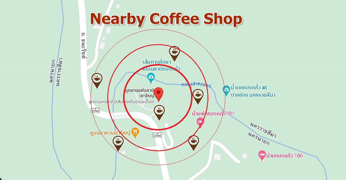 find nearby coffee shop